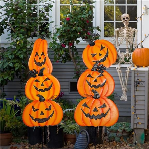 2 Pack Halloween Yard Decoration Stakes, Trick or Treat Happy Halloween Yard - Picture 7 of 8